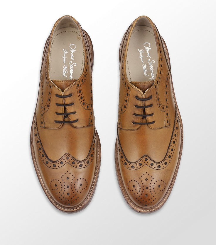 Perforierte Full-Brogue-Schuhe