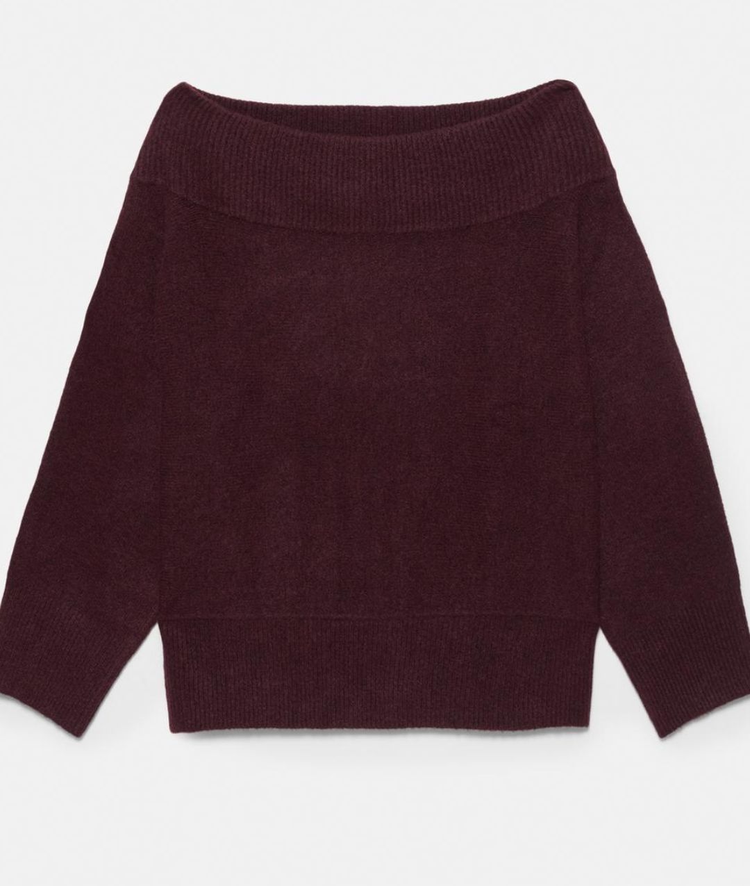 U-Boot-Ausschnitt-Pullover mit Ballonärmeln