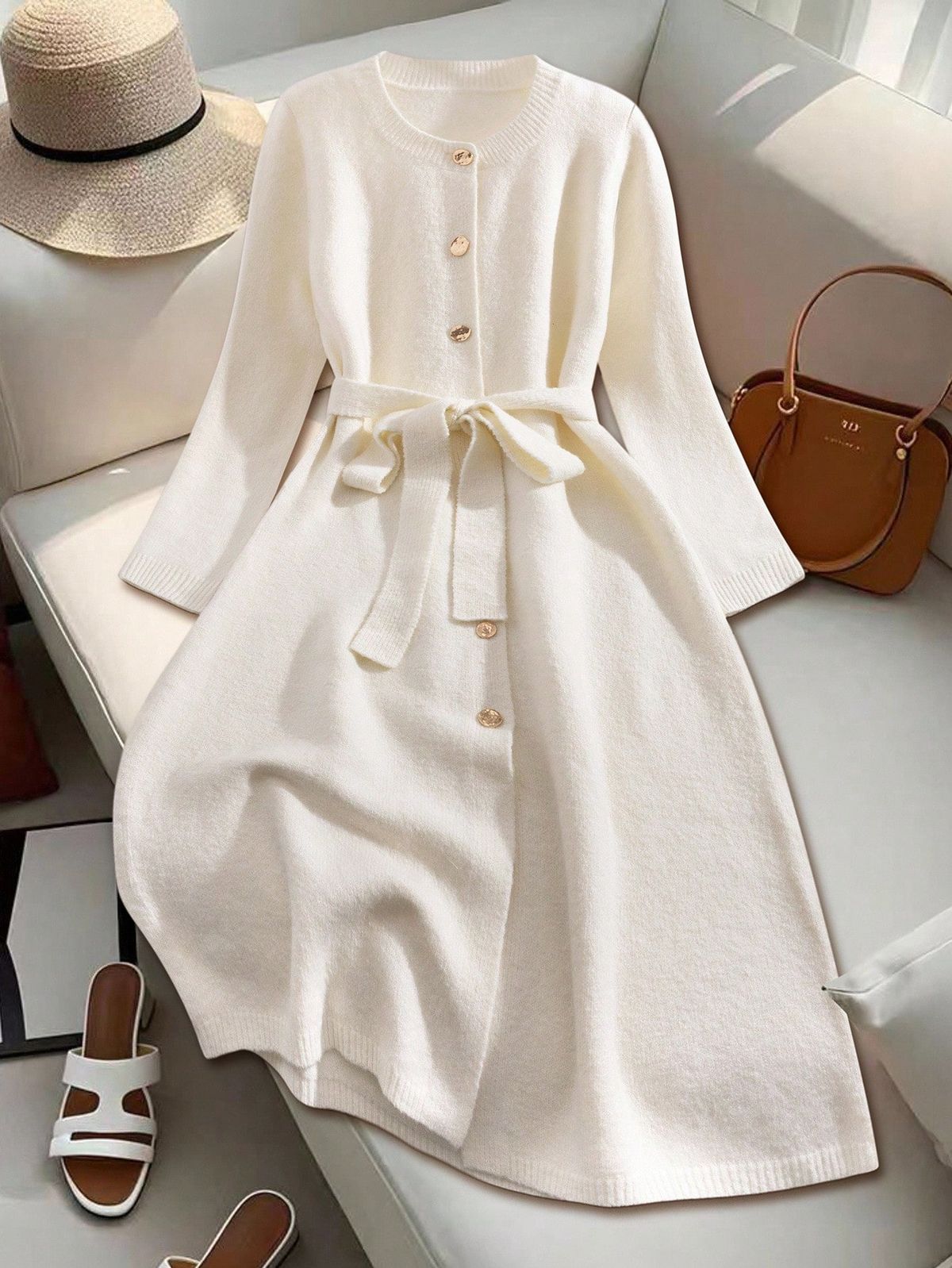 Kaschmir-Pulloverkleid